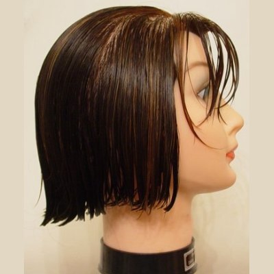 Cutting a back-angled bob