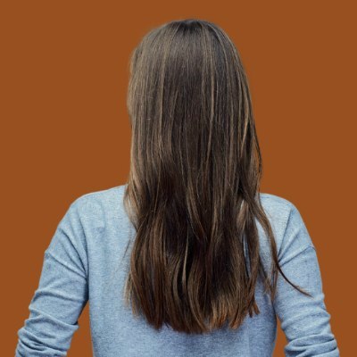 Back of a woman with attractive long hair