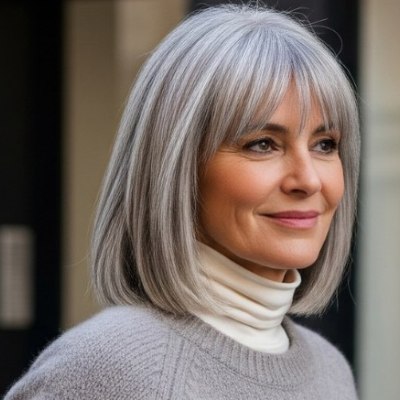 Beautiful gray hair