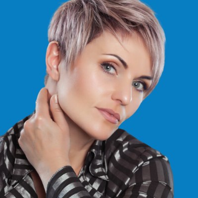 Woman with beautiful short hair