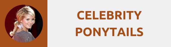 Photos of celebrities wearing their hair in a ponytail