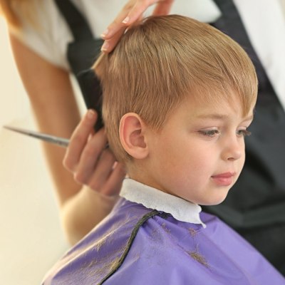 Child at the hairdresser