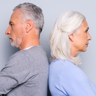 Couple with gray hair
