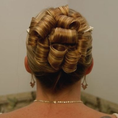 Updo with curls
