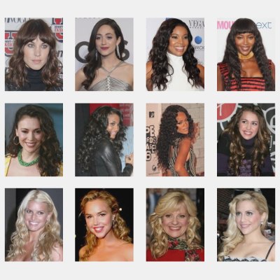 Celebrities with curly hair