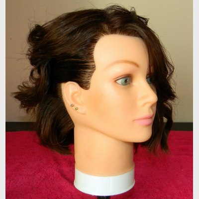 Angled bob with a faux undercut