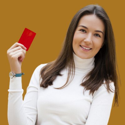 Girl with a credit card