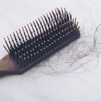 Hair loss and a brush