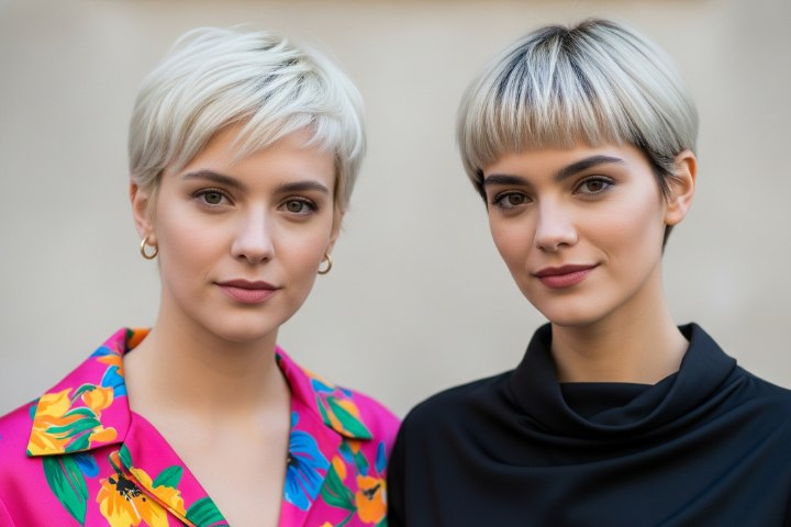 Feminine looks with short hair