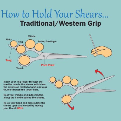 How to hold shears for cutting hair
