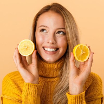 Girl with long hair wearing a turtleneck