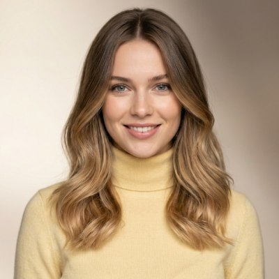 Long hair and a turtleneck