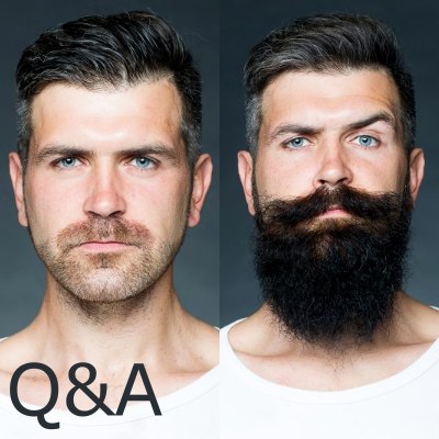 Man before and after a beard