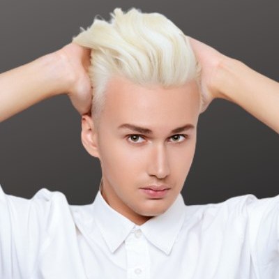 Man with bleached hair