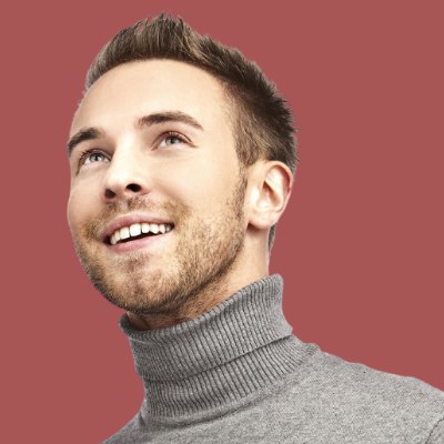 Man wearing a turtleneck