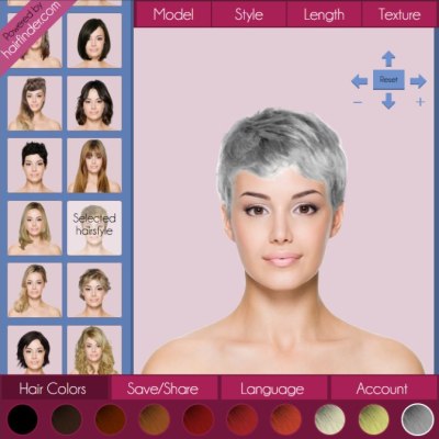 Grey hair simulation