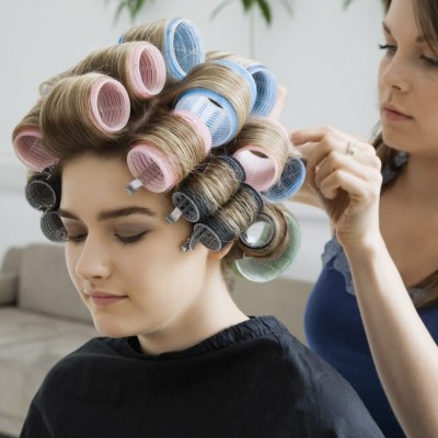 Hair styling with rollers