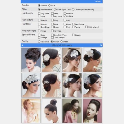App to search wedding hairstyles