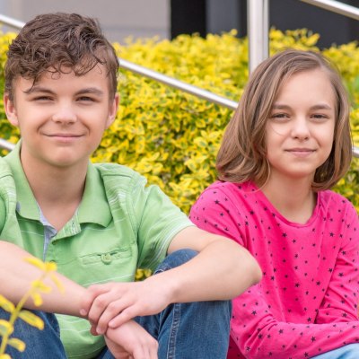 Teenager boy and girl