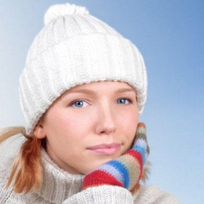Woman wearing a winter hat