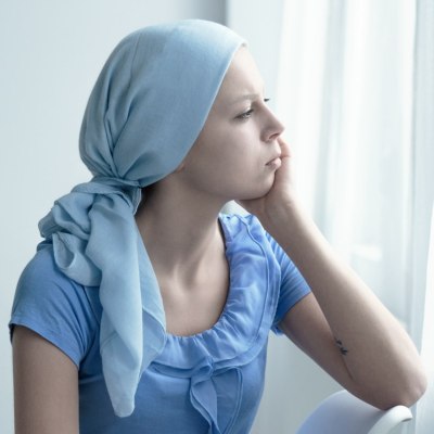 Woman after undergoing chemo