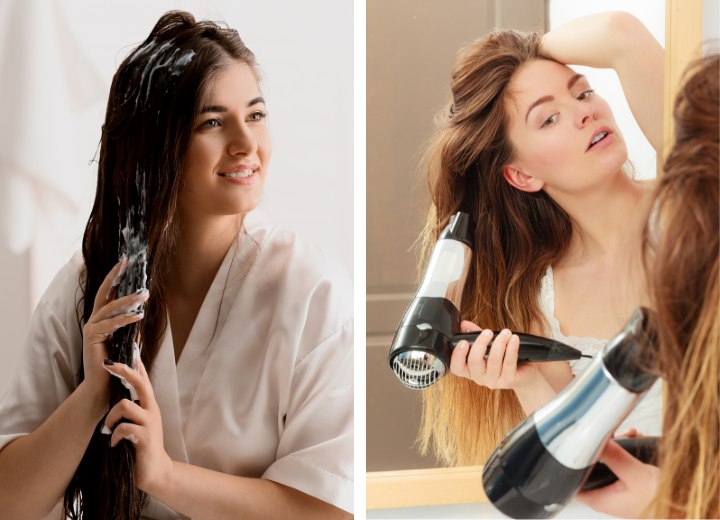 Conditioning and drying hair