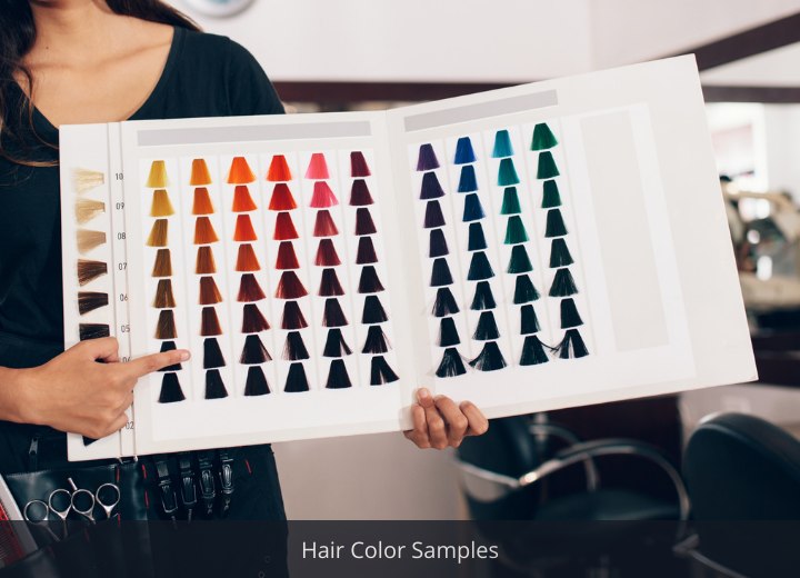Hair color samples