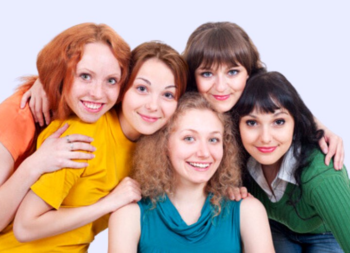 Group of women with different hair colors