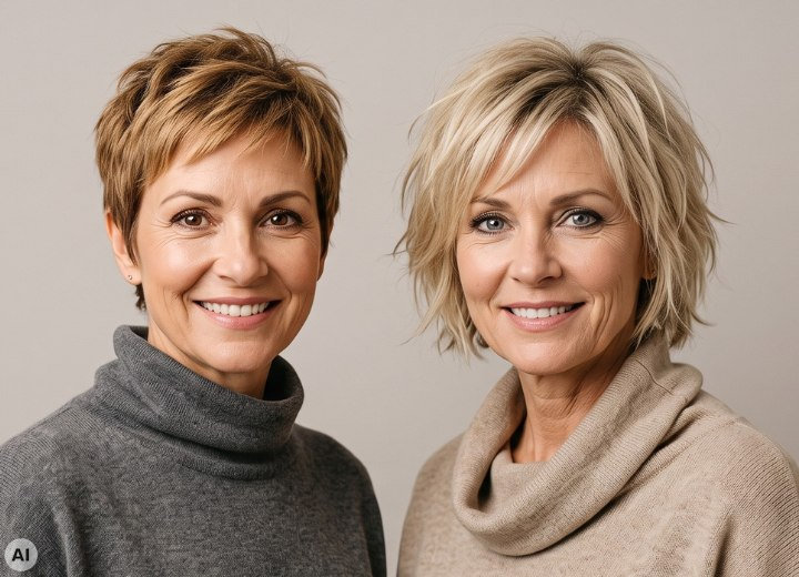 Hair styling for a mature woman