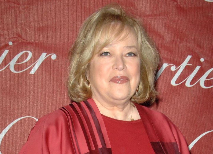 Kathy Bates with medium length hair