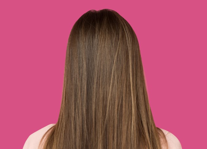 Long hair with natural highlights