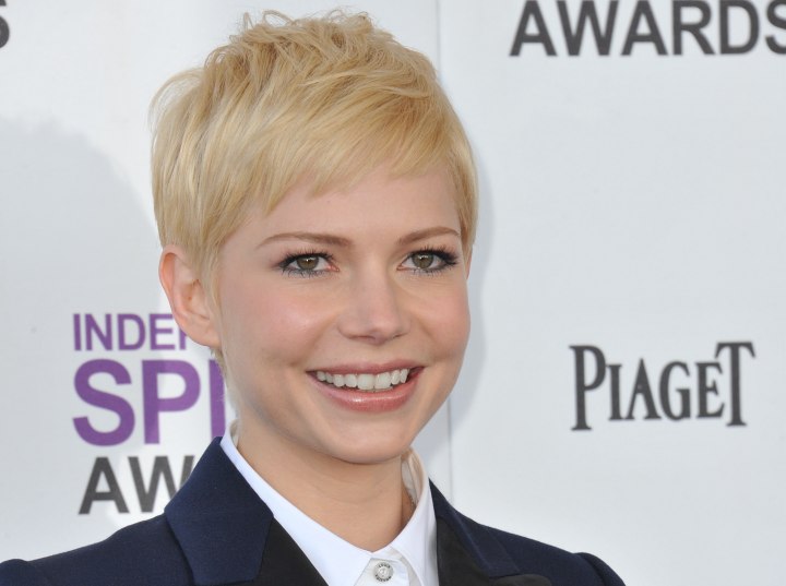 Michelle Williams with a pixie cut