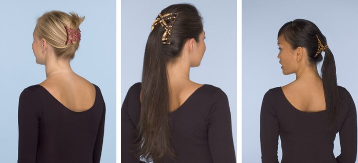 Hairstyles with a twist or a ponytail