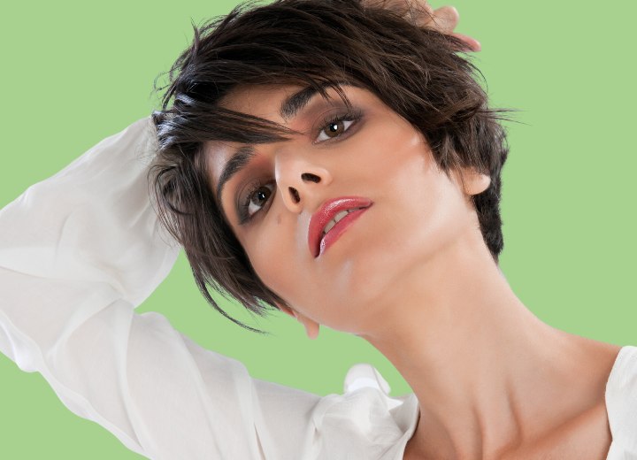 Woman with short hair - Pixie cut