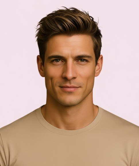 Modern men's hairstyle with a quiff