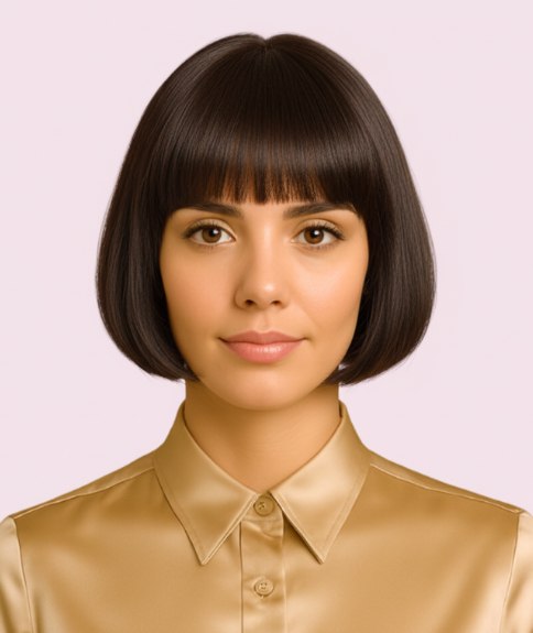 Classic bob with bangs