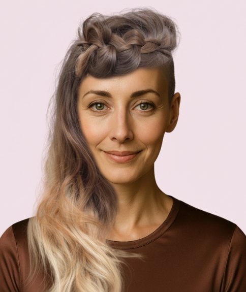 Vintage 1940s updo for long hair