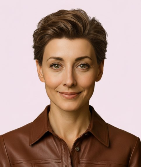 Professional short hairstyle for busy women