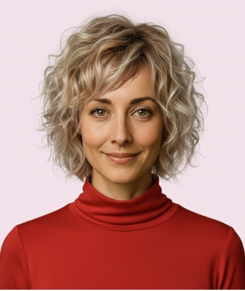 Modern bob with layers that create texture