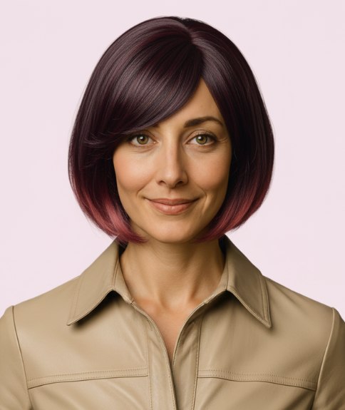 Elegant chin-length bob with natural-looking movement