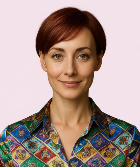 Side-styled pixie cut with layering for movement
