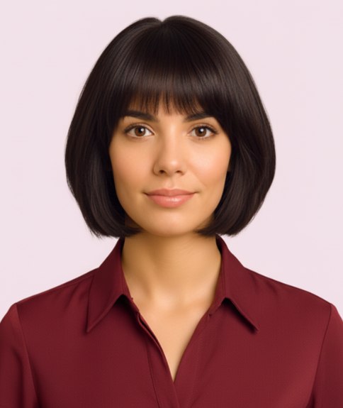 Chin-length bob with layers for volume and bounce
