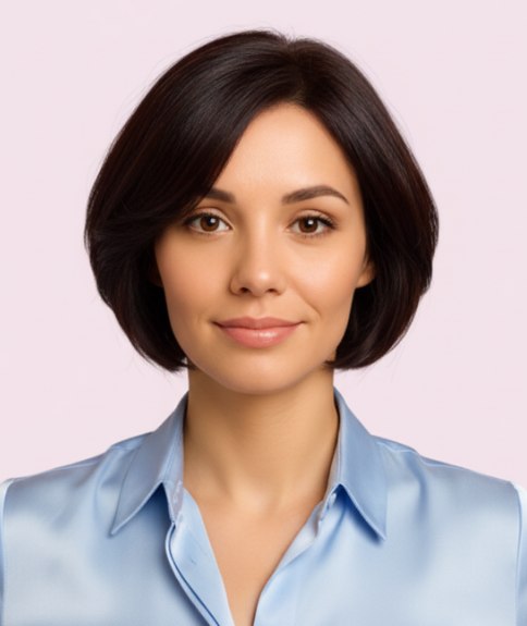 Below the jaw bob with soft layering