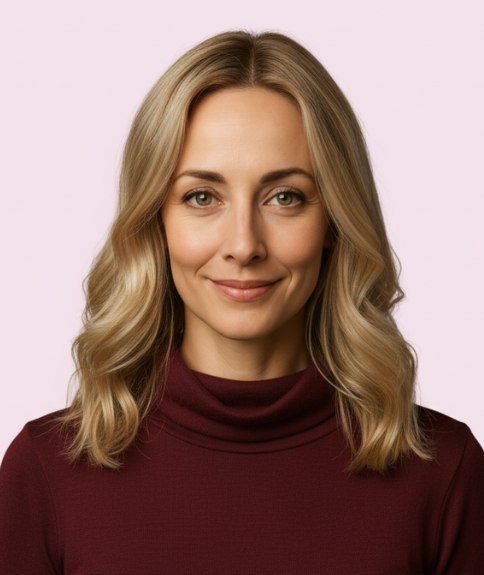 Long hairstyle with waves that have character