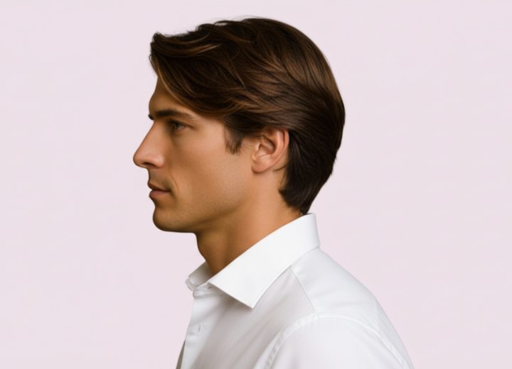 Contemporary style for men's hair - Side view