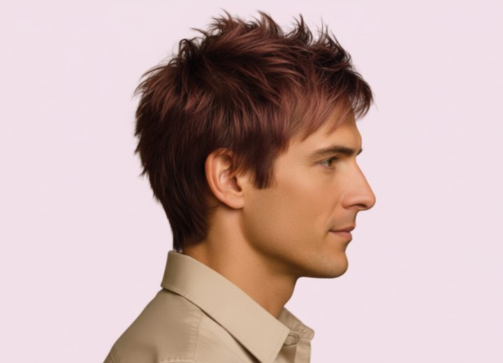 Men's hair with highlights - Side view