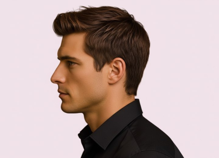 Low-maintenance haircut for men - Side view