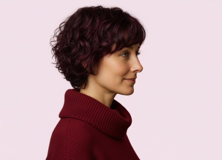 Hair with chocolate color tones