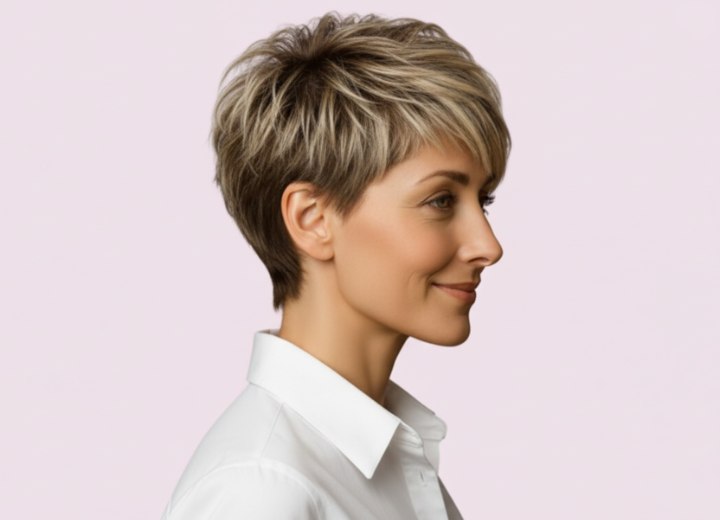 Stunning short hair for women - Side view