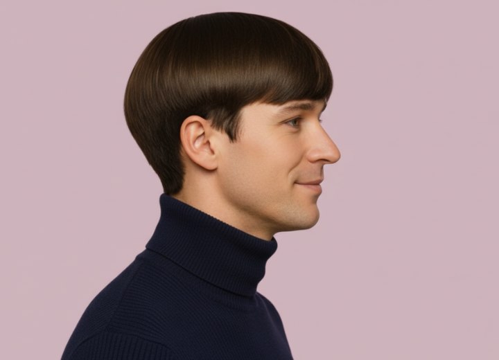 Low maintenance cut for men's hair - Side view